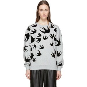 MCQ Alexander MCQueen Swallow Print Sweatshirt, size Small